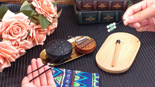 2 Pcs Mini Kalimba and Tongue Drum Set 8 Keys 6 Notes,Black Black