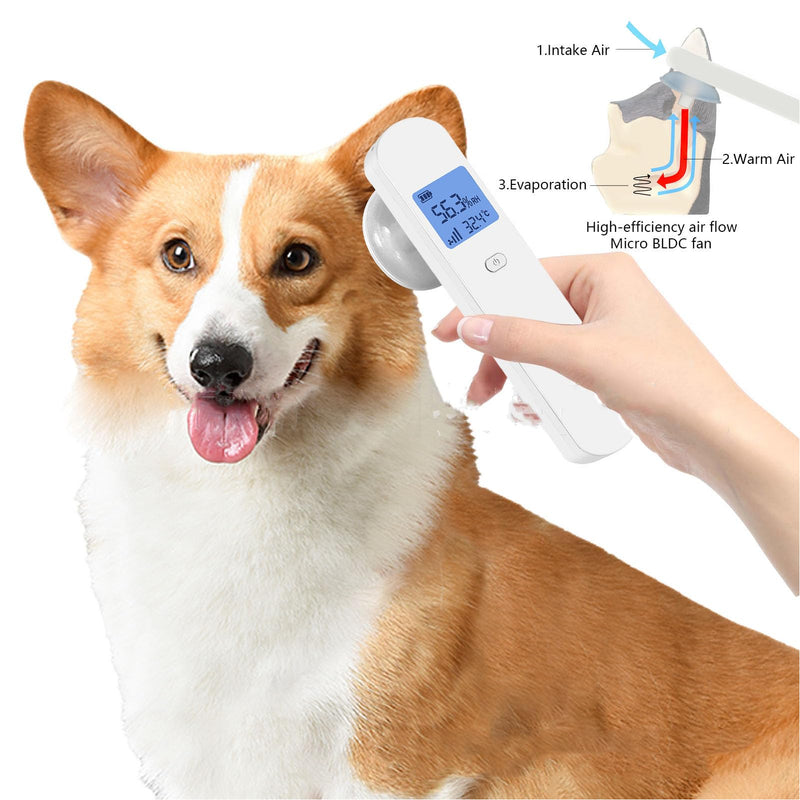 Pet Ear Dryer Quick Drying One Click Start Cats Dogs Ear Water Drying Device for Bathing Grooming