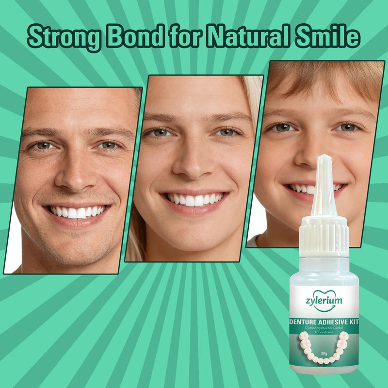 Denture Repair Kit, Dental Glue, Denture Glue for Broken Dentures,Dental Lab Instant Bonding(0.7OZ)