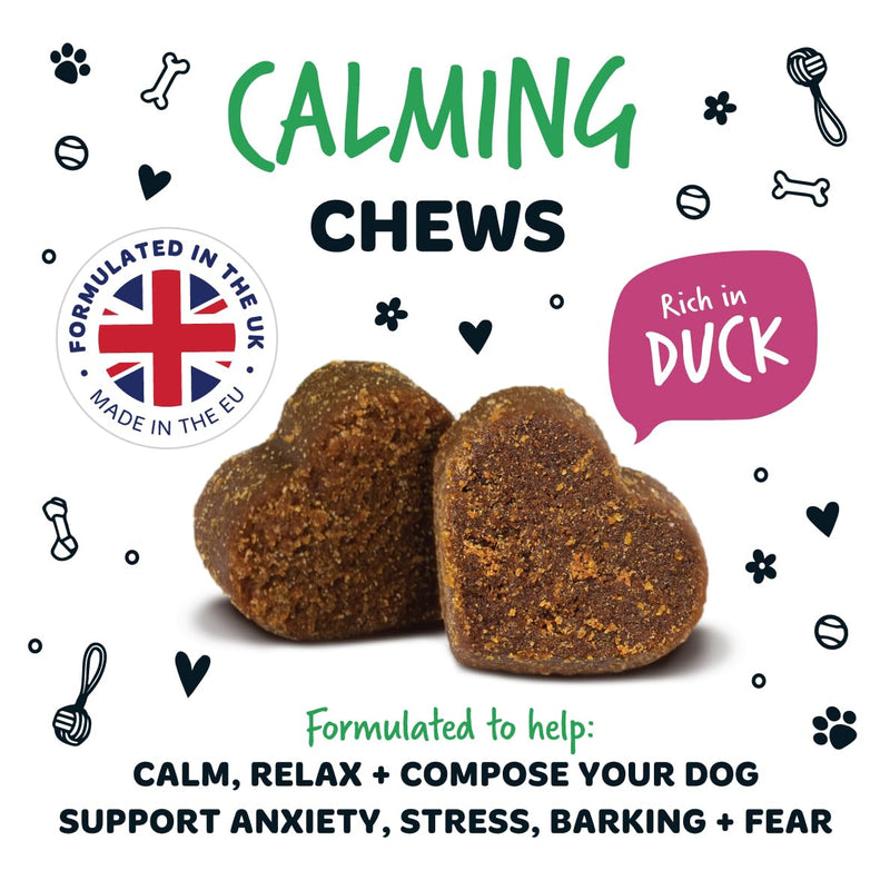 BUGALUGS Calming Treats for Dogs - Helps Stress, Fear, Barking, Reactivity, Aggression, Travel – 120 chews