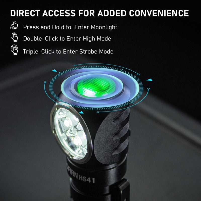 4000 Lumen Headlamp Rechargeable Head Lamp, Sofirn HS41 LED EDC Headlight with Magnetic Base, IP68 Water Resistance, High Lumens Super Bright Head Light for Camping Emergency(Battery Included) Black-4000LM - BeesActive Australia