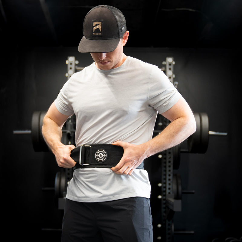 Weight Lifting Belt for Squats, Weightlifting Belt for Deadlifts - 4in Back Support for Bodybuilding | Powerlifting, Locking Metal Buckle, Weight Lifting Belts for Men - Quick Locking Medium Black