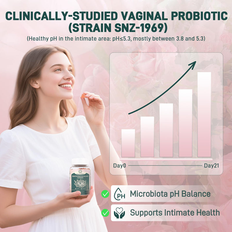 Pineapple Probiotics pH Balance for Women, Premium Feminine Balance Gummie | Support Healthy Odor and Vaginal Flora, Digestive Health & Immune, Hawaiian Pineapple, 120 Vegan Gummies - 60 Servings 2