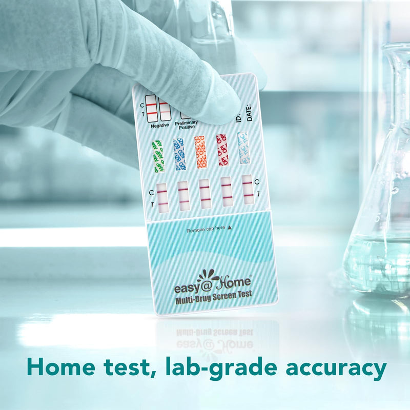 Easy@Home 5 Panel Urine Drug Test Kit [7 Pack] - THC/Marijuana, Cocaine, OPI, AMP, BZO All Drugs Testing Strips in One Kit - Home Use Drug Detox Tests with Results in 5 Mins #EDOAP-754 7 Pack - BeesActive Australia