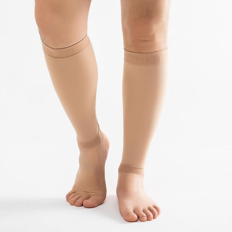 15-20mmHg Skin Calf Compression Sleeve Men and Women Wide Calf Sleeve Brace Compression Socks for Leg Support, Shin Splint,Pain Relief Large - BeesActive Australia