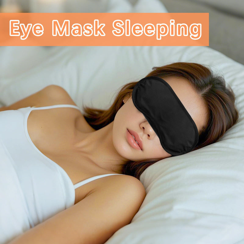 40 Pcs Eye Mask Sleep Masks Bulk Blindfolds for Team Building Party Games with Nose Pad and Adjustable Strap for Women Men 4 Layers Black Blindfold Sleeping Mask Black, 40 Pcs