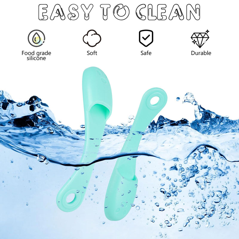 8PCS Silicone Cat Chin Brush, Silicone Scrubber for Cat Chin Cleaner, Soft Pet Finger Toothbrush Dental Care for Cats Dog Puppies 8PCS (Pink+Green+Purple+Blue)*2