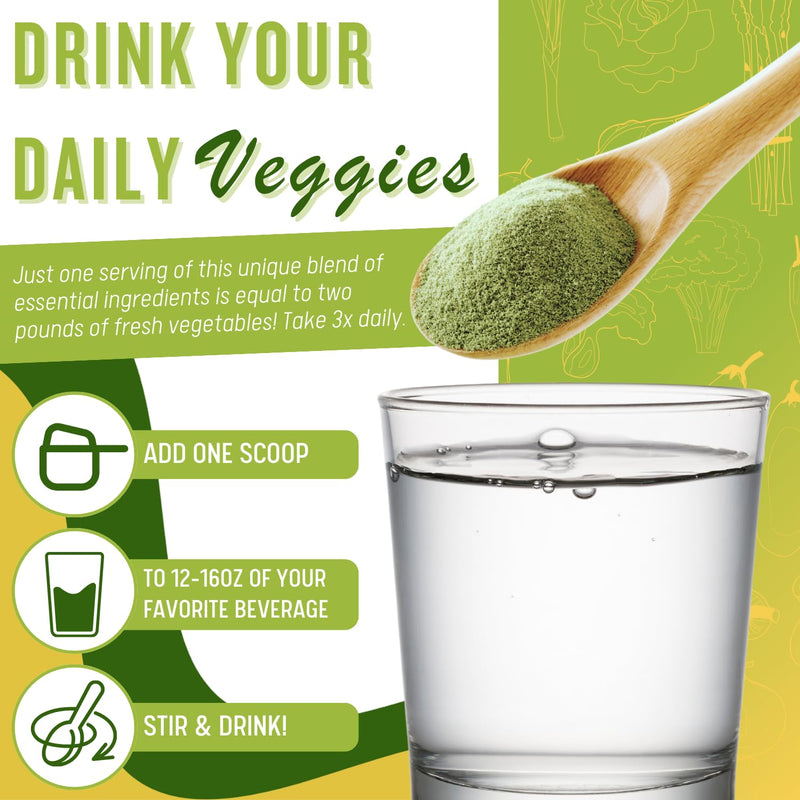 Daily Health, Ultimate Greens with MSM Powder, Vegan Friendly Natural Ingredients Gluten Soy Free NO GMO Superfood Vegetable Nutritional Drink Alkalizing Energy 8oz 1 Pack (1 Month Supply) 8 Ounce (Pack of 1)