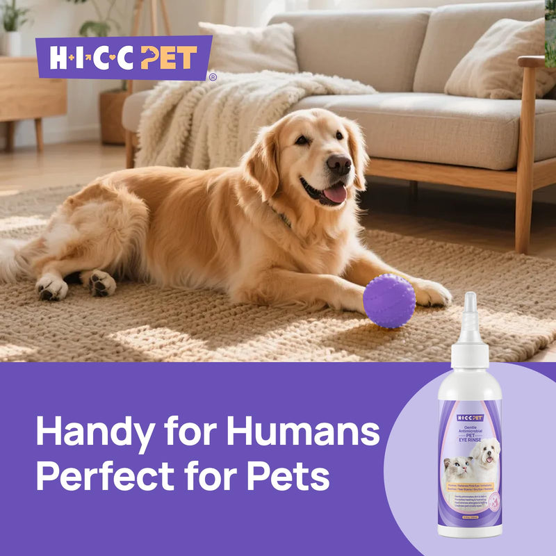 HICC PET Dog Eye Rinse for Dogs and Cats, Gentle Dog Eye Wash, Cleans Tear Stains & Debris, Supports Routine Eye Care for Pets, 150ml