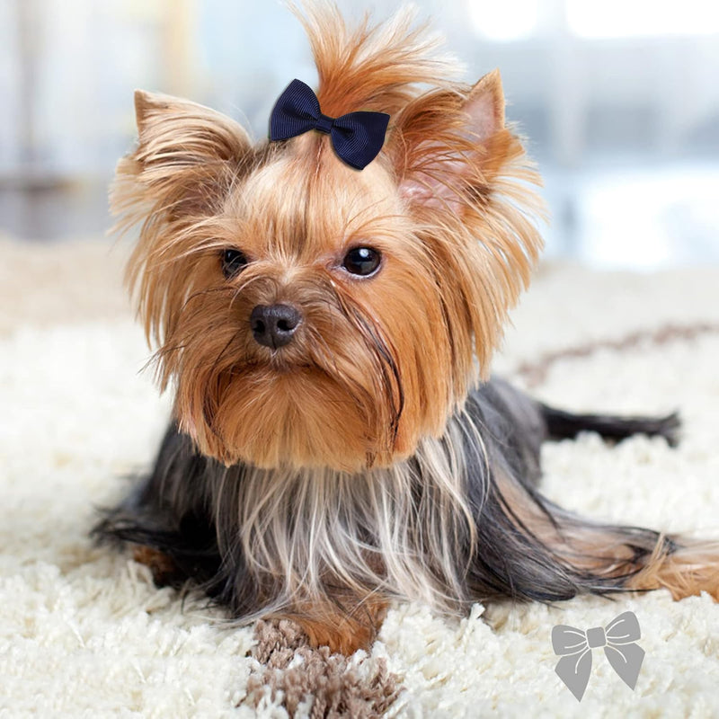 40PCS Puppy Dogs Hair Barrettes Bows with Rubber Bands,Hair Accessories Bow Pet Grooming Cute Pet Small Hair Bowkno (Style A-40pcs) Style A-40pcs - BeesActive Australia