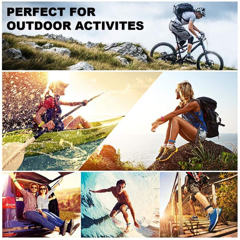 Mosquito Repellent Bracelet 12 Pack Natural Mosquito Repellent Band with 24 Pcs Stickers Safe for Kids and Adults Waterproof Insect Repellent Wristband for Indoor and Outdoor Protection UP to 300Hrs - BeesActive Australia