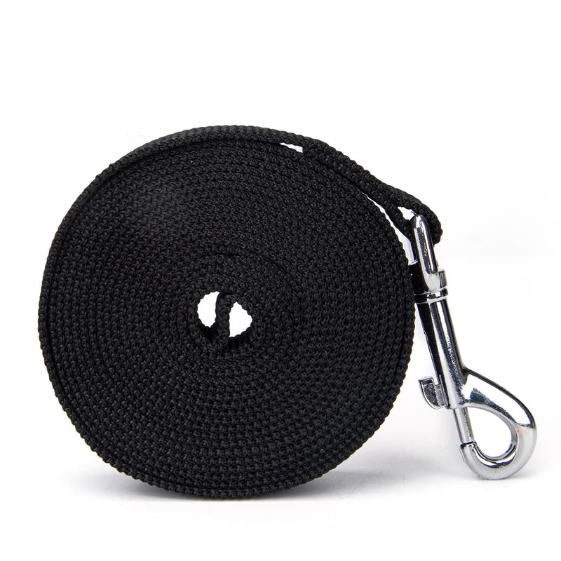 Strong Durable Nylon Dog Training Leash, 1 Inch Wide Traction Rope, 6 ft 10ft 15ft Long, for Small and Medium Dog (Black, 10 Feet) Black - BeesActive Australia