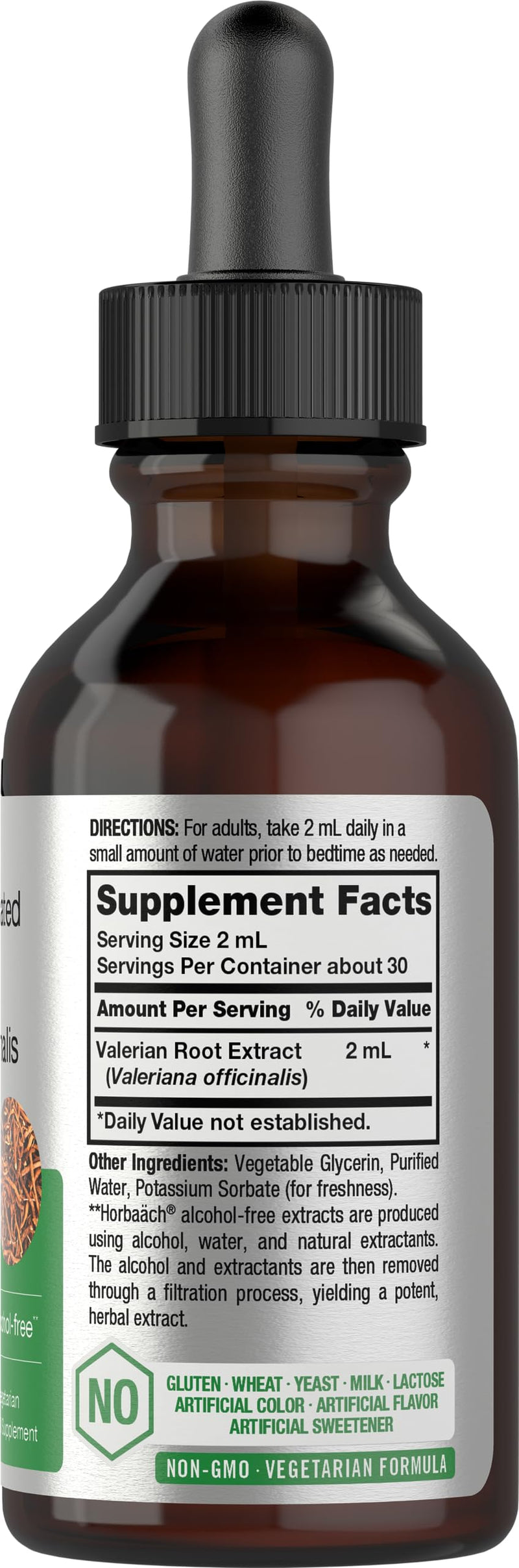 Horbäach Valerian Root Extract Drops | 2 fl oz | Alcohol Free | Vegetarian, Non- GMO Gluten Free Liquid - BeesActive Australia