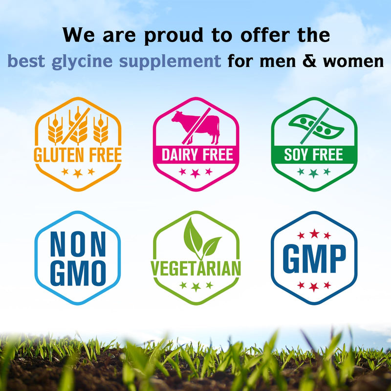 Innate Vitality Glycine Supplements, 3000mg per Serving, Bioavailable Form, Sleep, Relax, Collagen Glutathione Production, Non-GMO, Conditionally Essential Amino Acids, Vegan, 240 Capsules