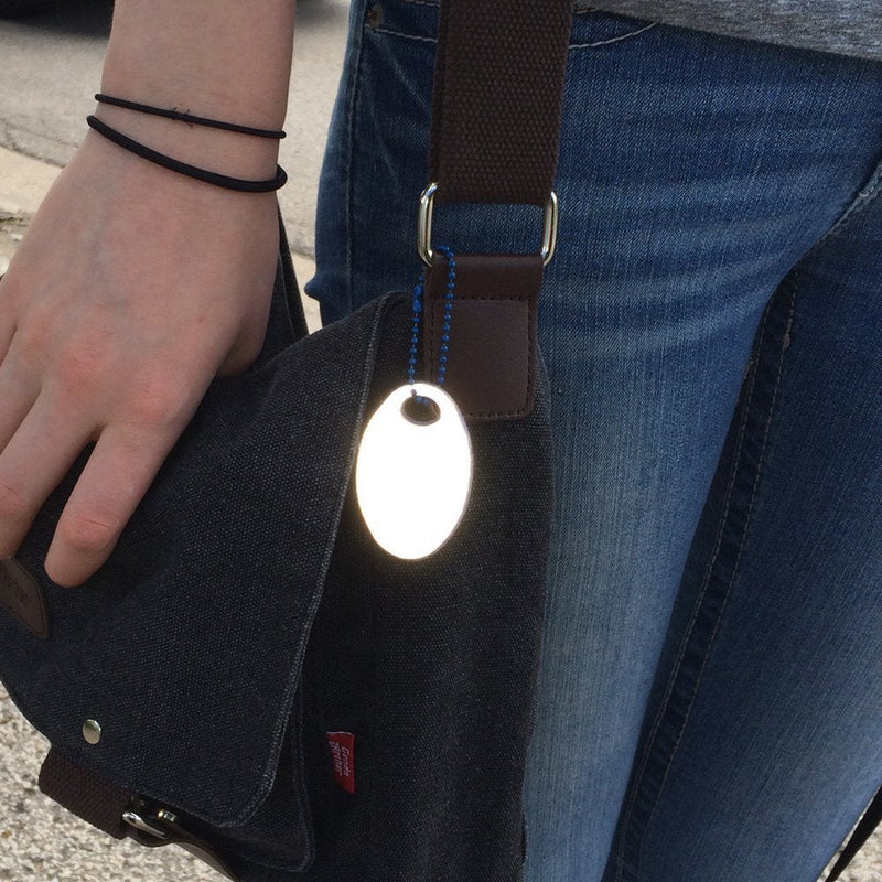 funflector Safety Reflectors - Basic Shapes - Stylish Reflective Gear for Jackets, Bags, Purses, Backpacks, Strollers and Wheelchairs - Made in USA Ovals-Mixed Colors-6-pack