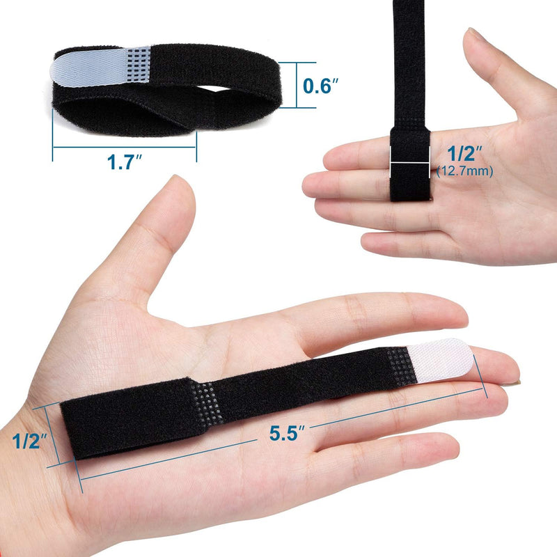 Finger Buddy Wraps, 6 PCS Finger Loops Tapes for Broken, Jammed, Swollen Finger or Dislocated Joint, Splints Brace for Pinky Ring Middle Index Trigger Finger, Toe Strap Bandage Beige 6 Count (Pack of 1)
