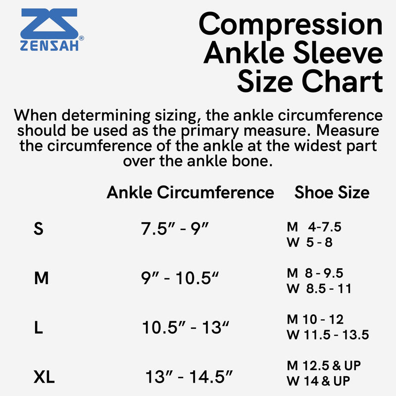 Zensah Ankle Support - Compression Ankle Brace - Running, Soccer, Sports - Ankle Sleeve Helps Sprains, Tendonitis, Pain Medium Beige - Pair