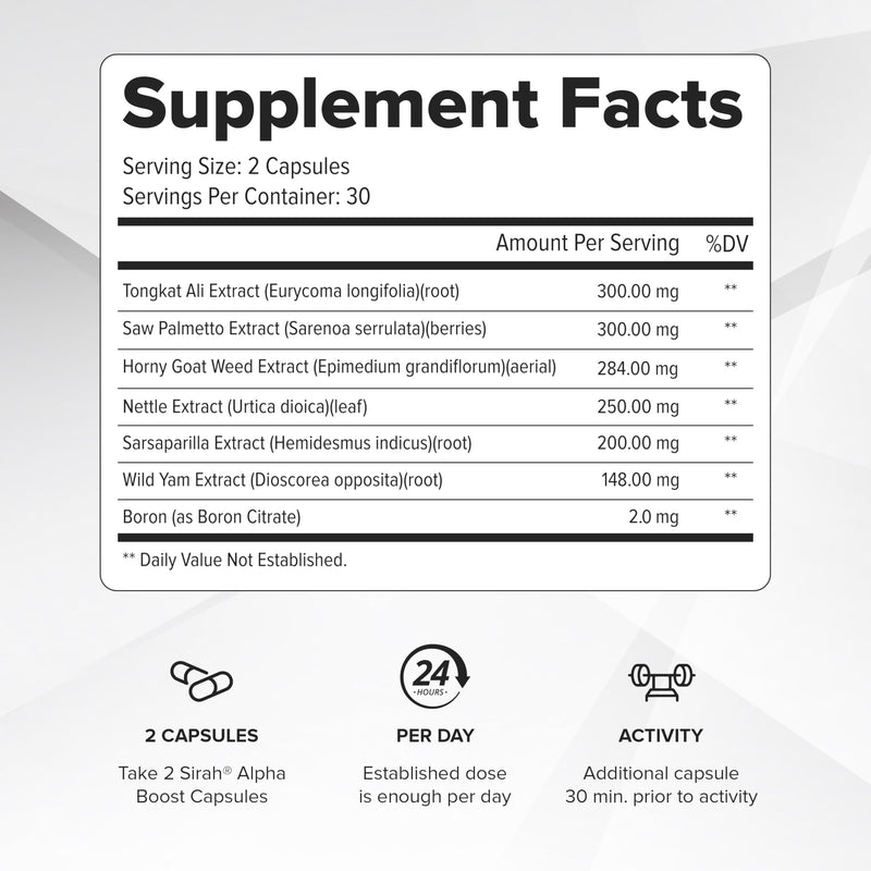 Testosterone Booster for Men - Male Enhancing Supplement - 60 Day Supply