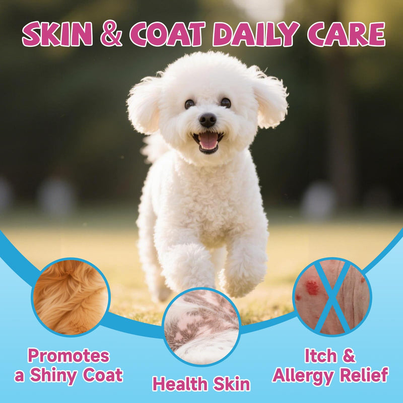 Collagen for Dogs Joint Health, Grass-fed Dog Collagen Drops with Omega 3, Vitamin C for Skin & Coat, Dog Hip and Joint Supplement with Glucosamine, Chondroitin, Hyaluronic Acid-Bone, Immune-2 Fl