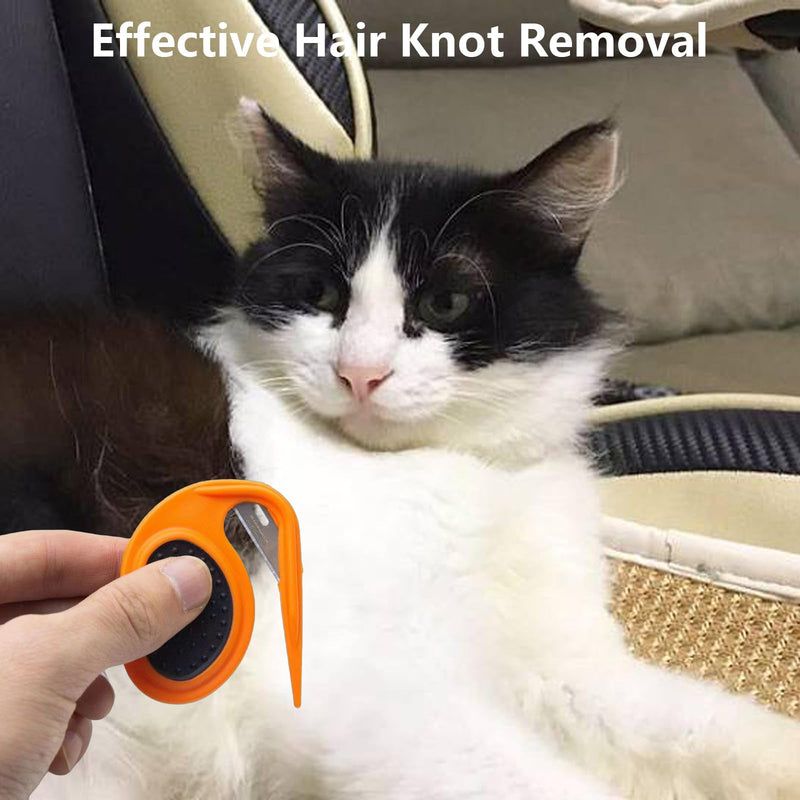 Knotting Comb for Cats and Dogs, Pet Knotting Comb for Medium to Long Hairs Removal, Pet Knotting Comb De Knotting Comb for Dog Pet Hair Removal Tool Cat Dog Grooming Comb Knot Remover,Orange Orange - BeesActive Australia