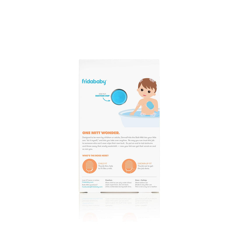Frida Baby DermaFrida the Bath Mitt | Toddler Quick-Dry Body Bath Brush, Silicone, Replacement to Kid's Washcloth | Fits Both Parent or Child for Early Stage Development - BeesActive Australia