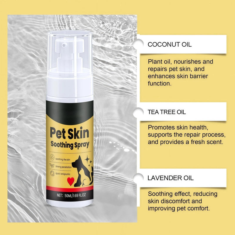 Pet Spray for Dogs, Dog Spray for Itchy Skin & Ear Relief, Fast-Acting Anti-Itch Formula for Allergies, 50ml Skin Care Treatment