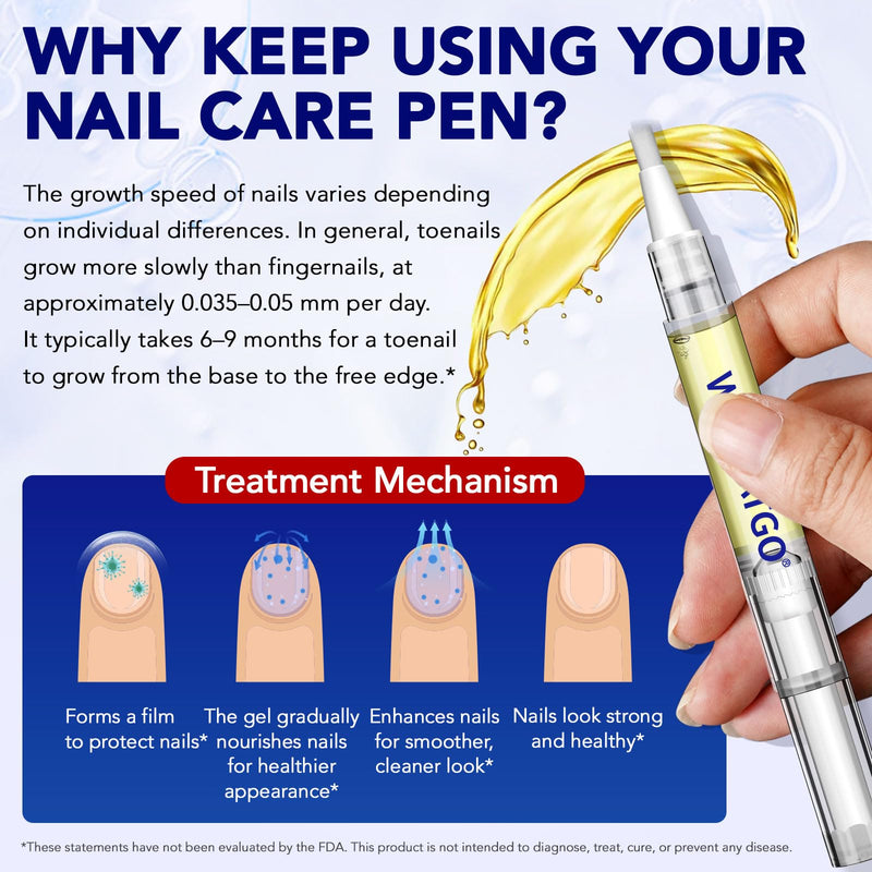 Toenail Fungus Pen, Toenail Fungus Treatment Extra Strength, 25% Undecylenic Acid for Fingernails & Toenails, Toe Nail Treatment, 4PCS Fungal Nail Care Pen with Tea Tree Oil & Oregano Oil