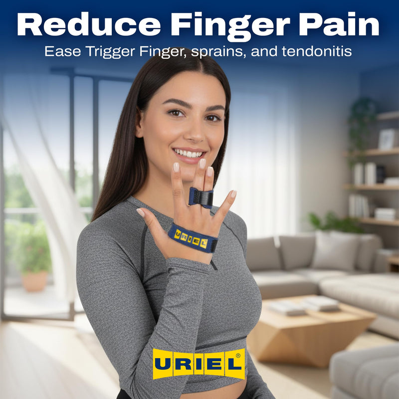 URIEL Adjustable Trigger Finger Splint for All Fingers – Comfortable Trigger Finger Brace for Daily Support, Strains and Sprains – Breathable Design, Secure Fit, One Size, Fits Left or Right Hand