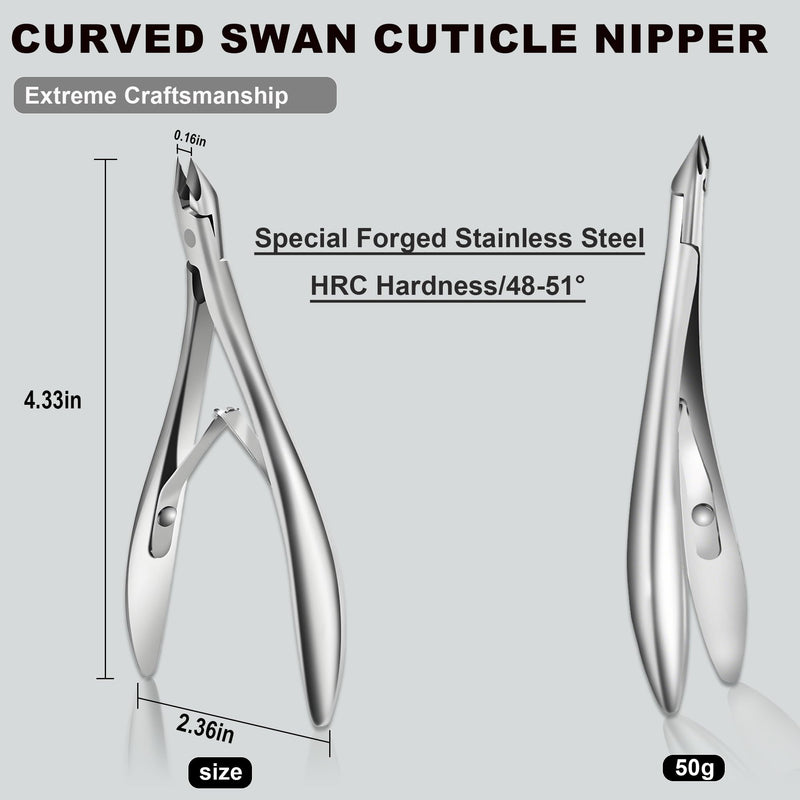 Cuticle Nippers, Professional Accurate Fast Sharp Small Jaw Cuticle Cutters, Nail Cuticle Cutting Pliers, Nail Dead Skin Remover Tool,Stainless Steel Cuticle Trimmer, Silver, Jaw 3mm Jaw-3mm Blade