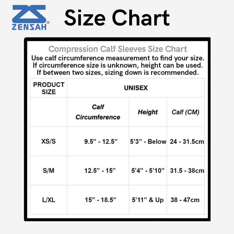 Zensah Running Leg Compression Sleeves - Shin Splint, Calf Compression Sleeve Men and Women (Navy, Large/X-Large) - BeesActive Australia