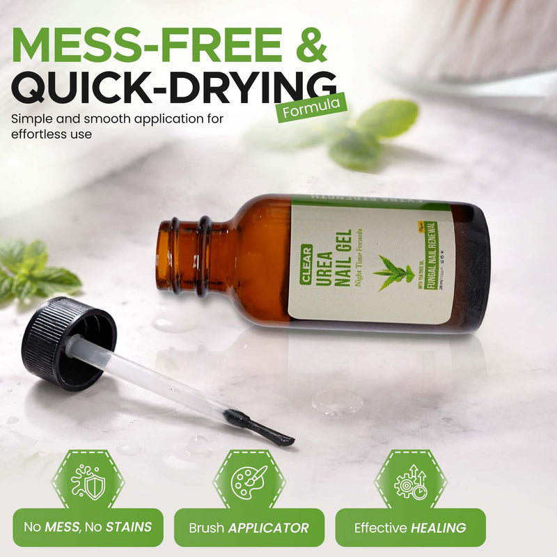 CLEAR Urea Nail Gel with Tea Tree Oil Made in USA – Night Time Formula -Softens, Hydrates & Repairs Nails –Urea Gel with Fast & Visible Results, Trusted by Health Professionals Green Tea Tree - BeesActive Australia