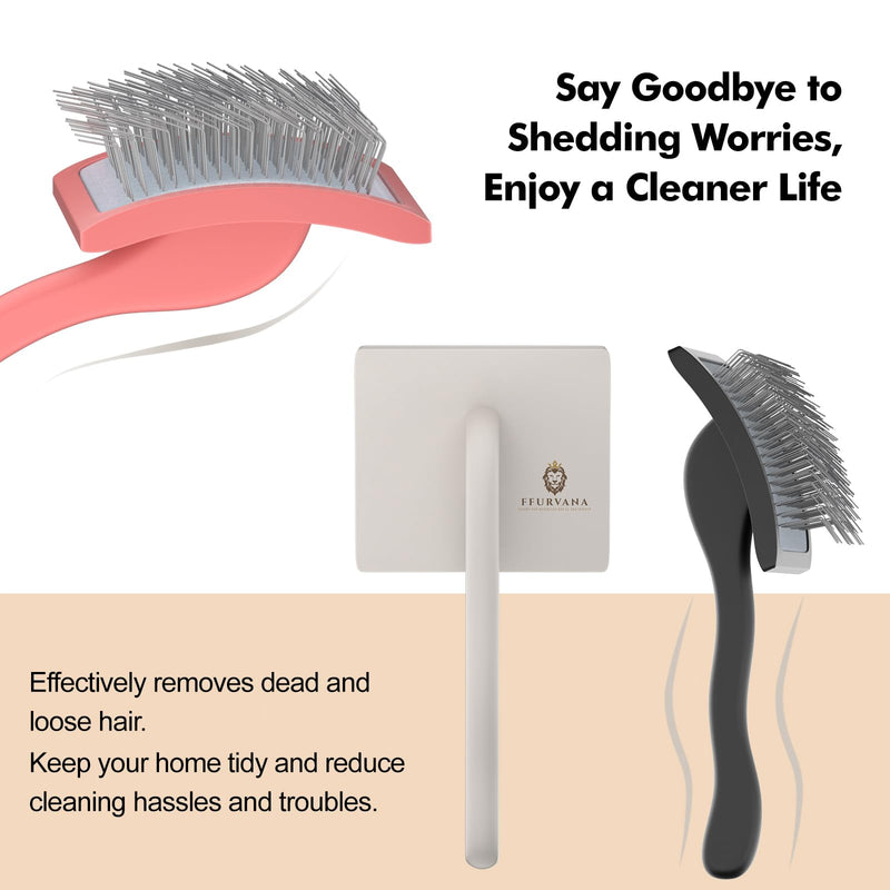 Soft-Touch Slicker Brush – Black – Professional Pet Grooming Brush for Thick & Long-Haired Dogs - BeesActive Australia