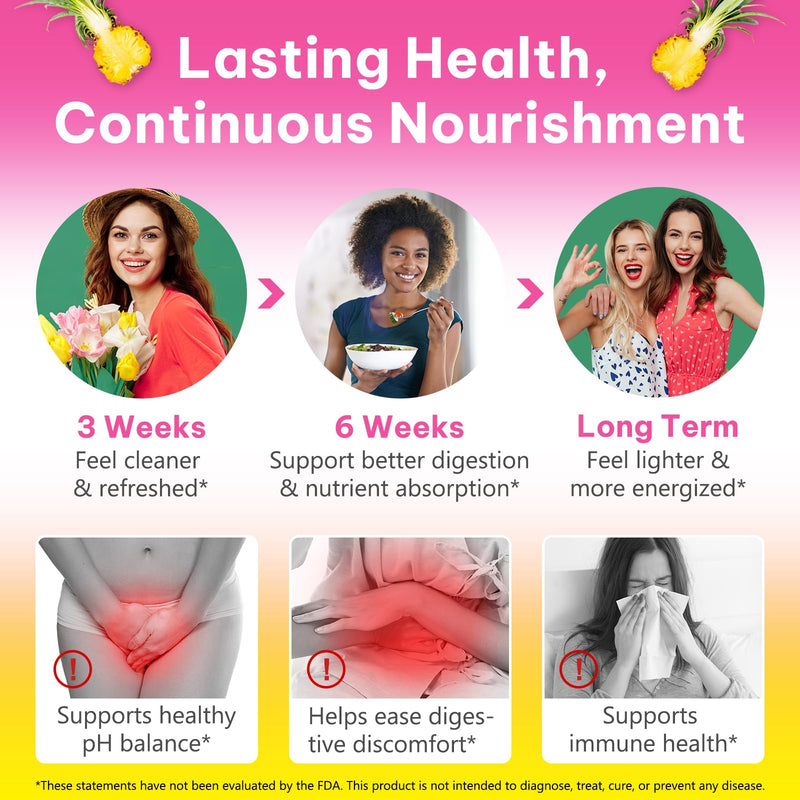 Feminine Balance Gummies for Women, Vaginal Probiotics with Prebiotics & Lactobacillus Probiotic Blend, Supports pH Balance & Immune Health, Womens Probiotic Slippery Elm (60 Count (Pack of 1)) 60 Count (Pack of 1)