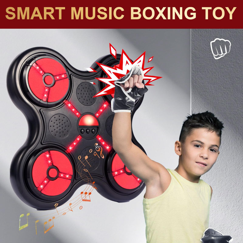 Boxing Machine Sport Toys for Kids, Indoor Wall-Mounted Smart Bluetooth Boxing Target, Boxing Training Equipment with Boxing Glove, Birthday Gifts for 3 4 5 6 7 8 9 10 11 12 Year Old Boys