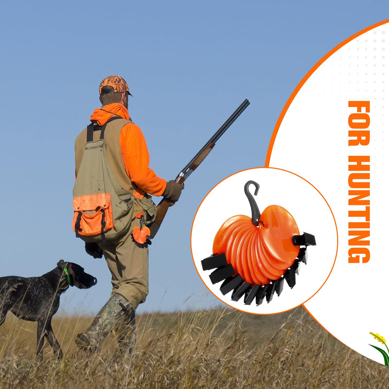 Konohan Trail Markers with Clips Round Reflective Tacks for Hunting Reflective Tree Tacks Trail Marking Ribbon with Clips Orange High-Visibility Tree Trail Markers for Outdoor Hiking 48