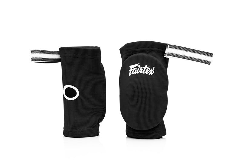 Fairtex Elastic Elbow Pads EBE1 Muay Thai Kick Boxing Protect Soft Fabric Black