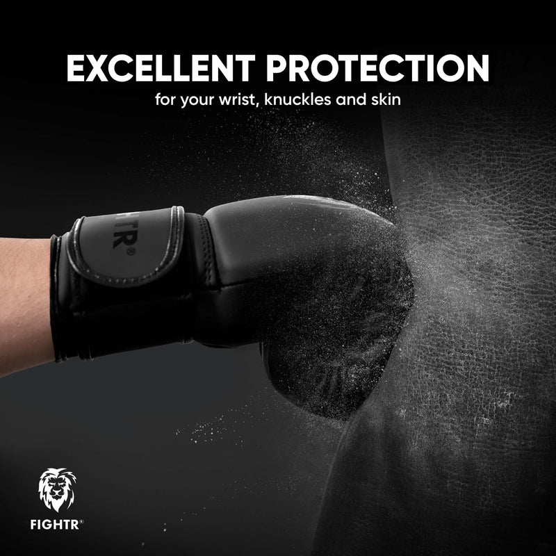 FIGHTR® Kids Boxing Gloves and More Stability | Junior Boys and Girls | Boxing, MMA, Muay Thai, Kickboxing & Martial Arts 04 06 oz | incl. Carry Bag 06oz Black