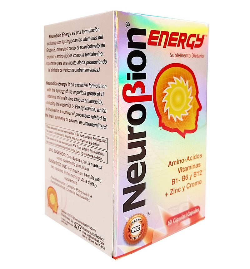 Neurobion, Energy Amino Acids, 60 Count (Pack of 3) | One a day supports normal metabolism and nervous system function; six-month supply 60 Count (Pack of 3)