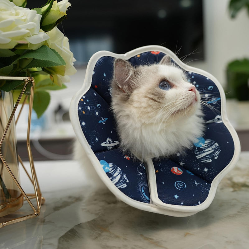Cat Collar to Stop Licking Post Surgery Adjustable Cat Cone Collar Soft Foldable 19-25cm Neck Circumference Elizabethan Collar for Cats Kittens Puppies M - BeesActive Australia