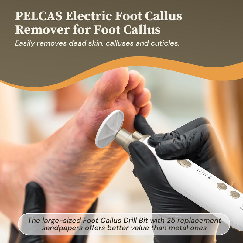 PELCAS 8 in 1 Cordless Nail Drill, Electric Nail Filer 5 Speeds Manicure & Pedicure Kit with LED Light, Electric Foot Callus Remover for Foot Callus, Toenail, Thick Nails, Finger Nails Golden - BeesActive Australia