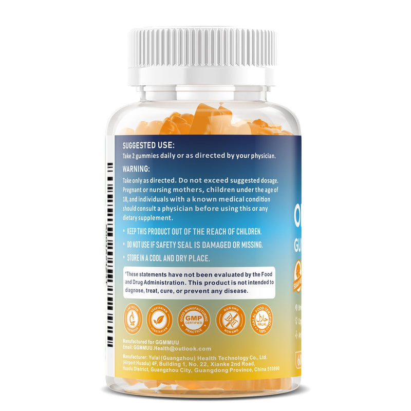 Vegan Omega 3 Gummies 1000mg, Orange Flavor, Sugar Free, 120 Count | Algal Oil Supplement with 600mg DHA & 300mg EPA for Eye & Immune Support, Non-GMO, Gluten Free, Pectin Based, No Fishy Burps 60 Count (Pack of 2)