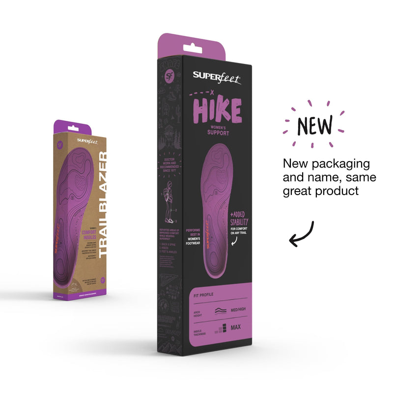 Superfeet Hike Women's Support Insoles for Hikers with Medium to High Arch Support & Carbon Fiber Stabilizer - 6.5-8 Women Dahlia - BeesActive Australia