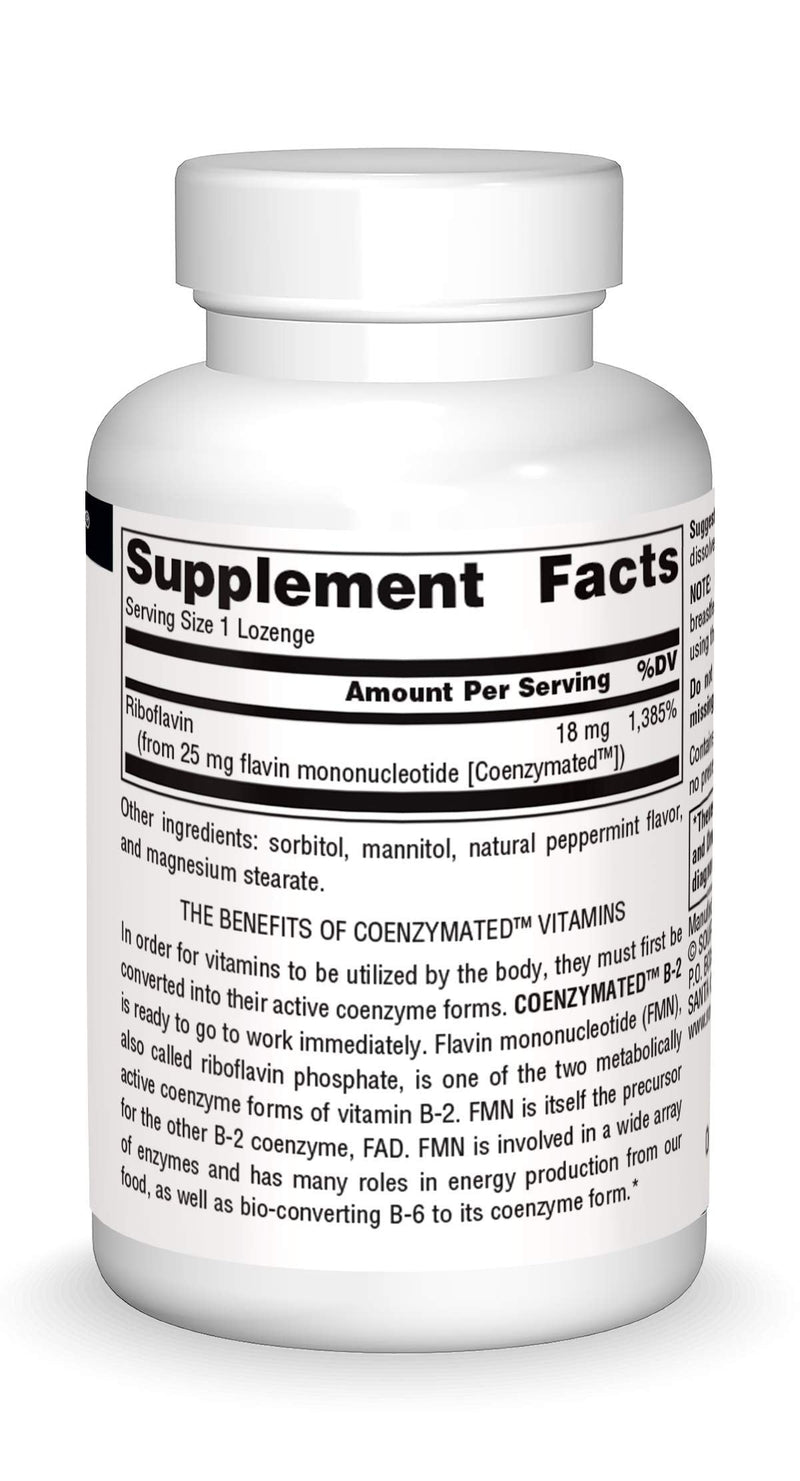 Source Naturals Coenzymated B-2 Lozenges 25mg, 60 Count 1 60 Count (Pack of 1)