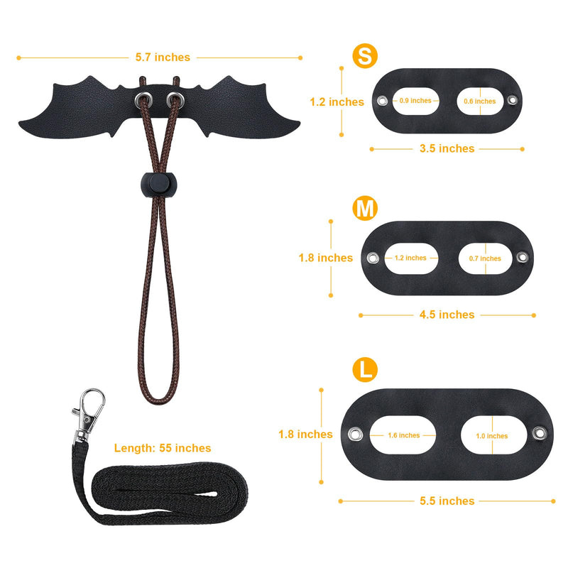 Bearded Dragon Harness and Leash Set, Adjustable Harness Soft Leather-3 Sizes (S, M, L) with Black Wing, Upgrade Lizard Reptile Leash Harness for Bearded Dragon,Lizard, Iguana or Gecko - BeesActive Australia
