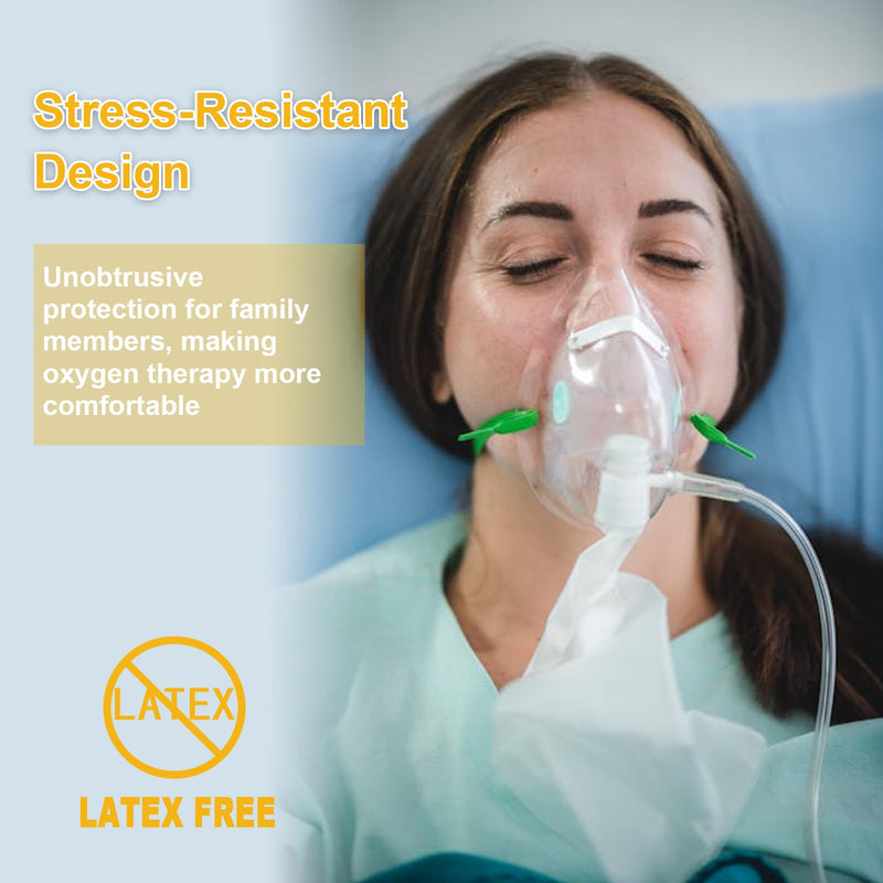 Oxygen Supply Tubing - Premium Crush-Resistant with Curved Prongs, High Flow Oxygen Tubing for Oxygen Concentrator Machine, Nebulizer Tubing & Oxygen Therapy - 16.8 FEET 3 Pack 3-16.8FEET - BeesActive Australia
