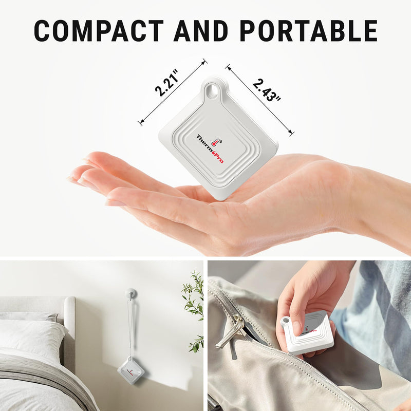 ThermoPro Bluetooth Thermometer Hygrometer, 260FT Range Temperature Sensor Greenhouse Thermometer, Remote App Control Temperature and Humidity Monitor with 2-Year Data Logging Export (TP351) 1 - BeesActive Australia