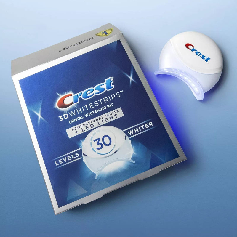 Crest 3D Whitestrips Professional White with Hydrogen Peroxide + LED Light Teeth Whitening Kit - 19 Treatments - BeesActive Australia