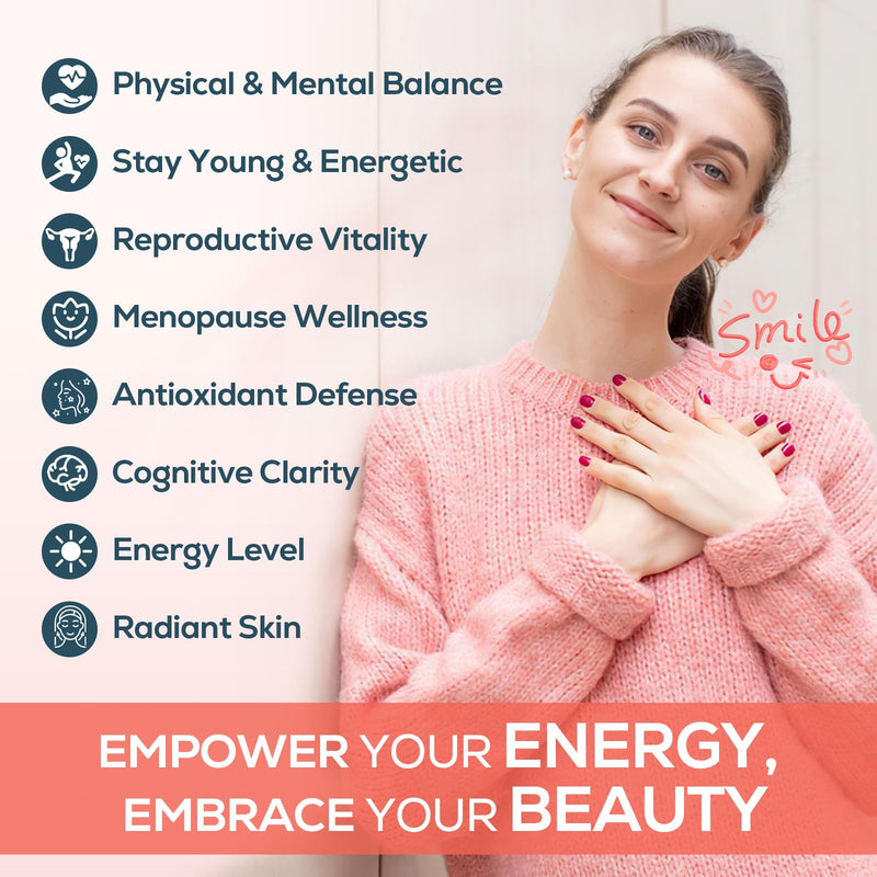 NAD for Women, NMN Alternative, Female Liposomal NAD+, 90 Capsules | Women Focused Formula, Cellular Wellness Support*, Liposomal Delivery System, Antioxidant & Cognitive Function, Vegan 90 Count (Pack of 1)