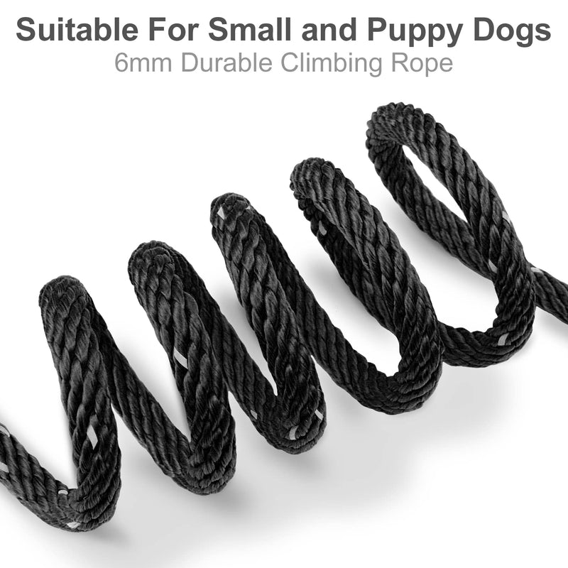 Joytale Long Dog Training Leash, 30 FT Tie Out Rope Check Cord Dogs Leashes with Padded Handle, Reflective Recall Lead for Puppy and Small Dogs, Black 30 ft(Pack of 1) - BeesActive Australia