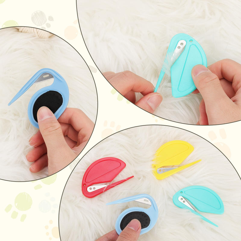 4pcs Pet Knotting Comb, Pet Knot Opener Cat Shedding Brush Pet Grooming Comb Pet Dematting Combs Dog Knotting Blade Comb Hair Removal Tool for Dog Cat Medium Long Hair - BeesActive Australia